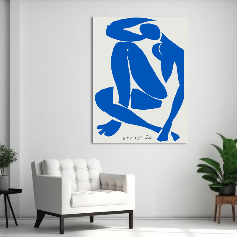 3HM7477 Blue Nude IV by Henri Matisse - Wrapped Canvas Print, 100cm H x 70cm W
