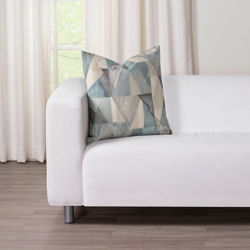 Geometric Reversible Throw Pillow, 17" x 17"
