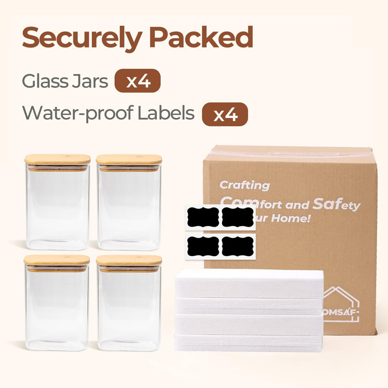 Glass Jar, 4, 1100ml