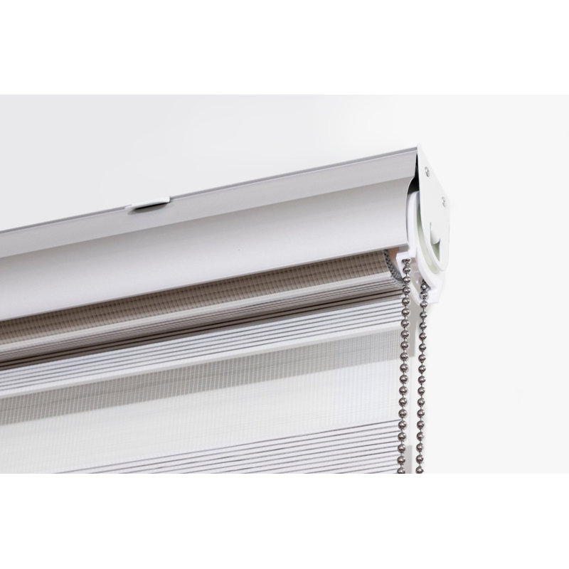Semi Sheer Zebra Shades, 250 cm L x 140 cm W, Milan White