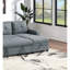 Canapé modulaire réversible en polyfibre noir avec lit escamotable et méridienne contemporaine avec rangement