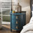 Elegant 3-Drawer Nightstand With Gold Leaf Handles-1019222774
