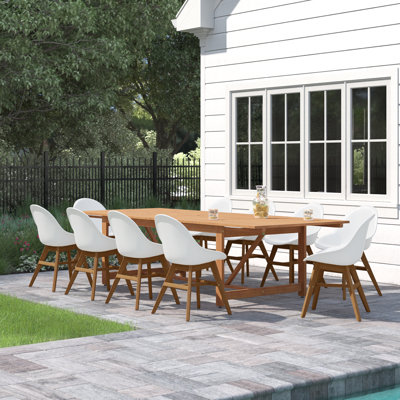 Anautica Rectangular 10 - Person 79" Long Dining Set