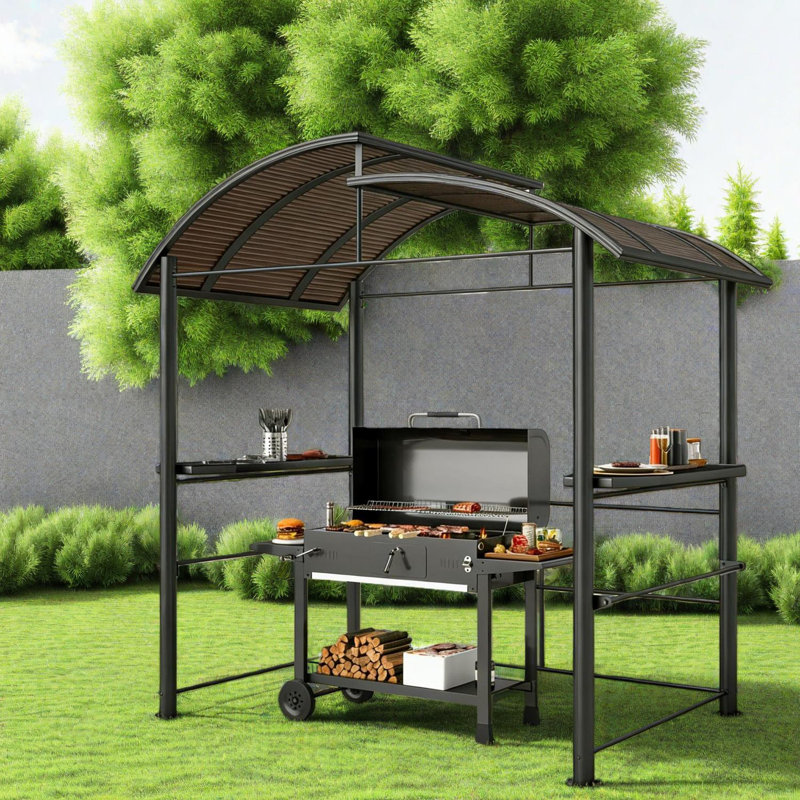 Abris et abris de jardin en acier durable et en aluminium (avec cadre inclus), abri barbecue moderne