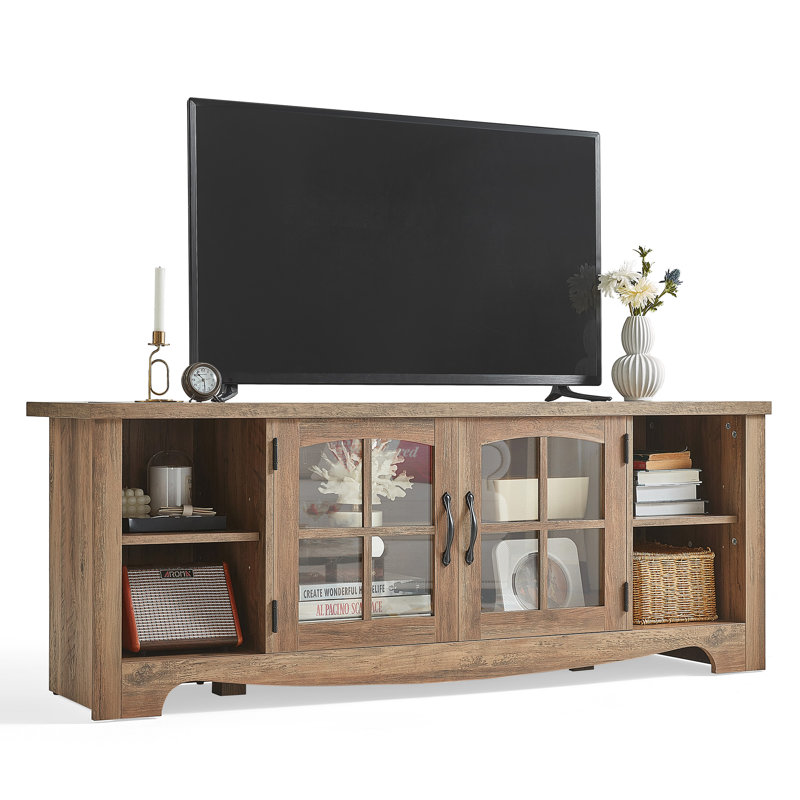Meuble télé 66 po pour téléviseur de 75 po ou moins Callison avec rangement spacieux et tablettes réglables