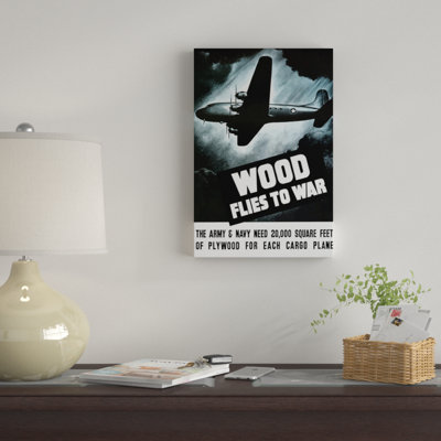 " WWII Poster of an Army Cargo Plane Flying through the Night Sky " Print