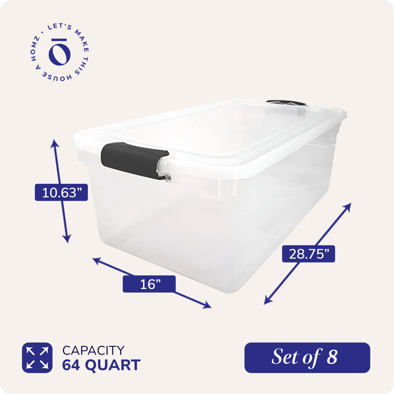 Ensemble de bacs de rangement en plastique