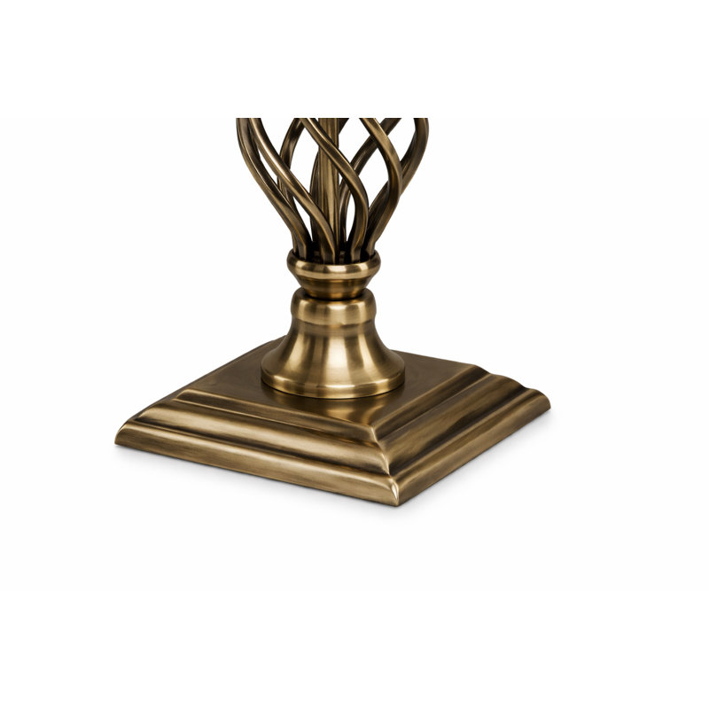 Bratton 49Cm Twist Square Table Lamp, Antique Brass