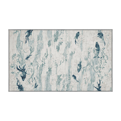 Machine Washable Gray Area Rug