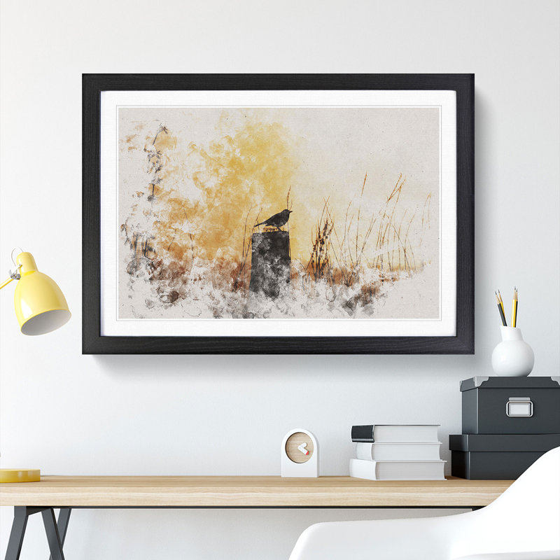 Blackbird Vol.1 - Picture Frame Graphic Art, Black, 65cm H x 90cm W x 2cm D