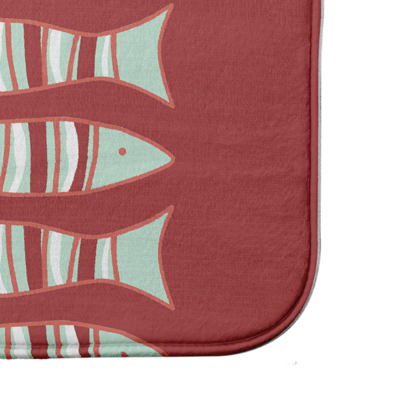 Tapis de bain Dominguez, H 18 po x L 30 po, Corail