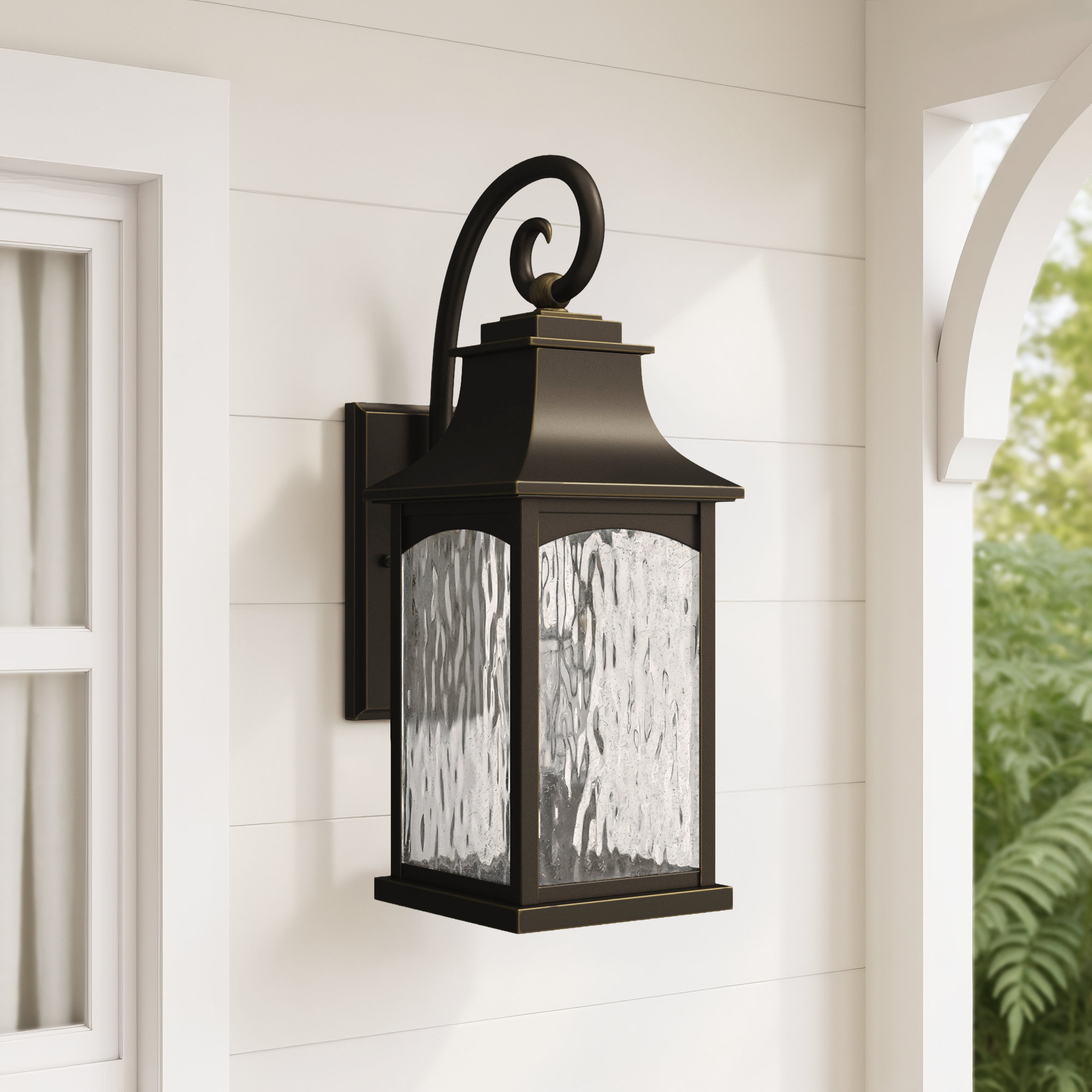 Danny Outdoor Wall Lantern, Oil Rubbed Bronze, 20'' H X 7.25'' W X 10.5'' D, 2 - Bulb