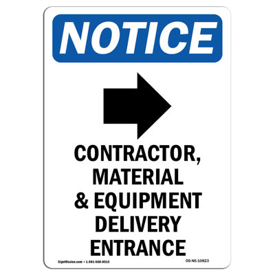 Contractor Material Sign with Symbol