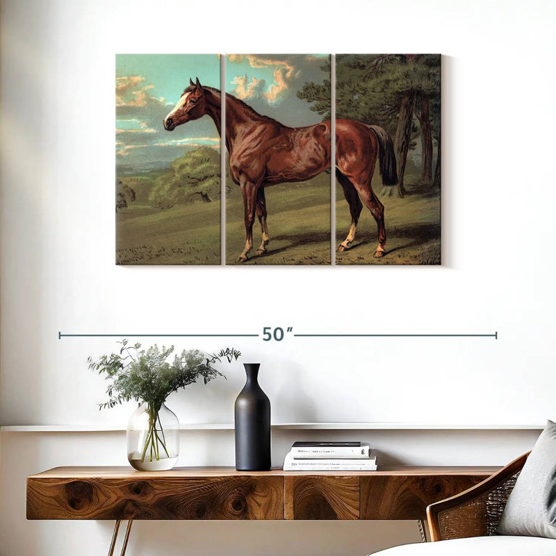 Cheval sauvage rétro, H 24 po x l 38 po