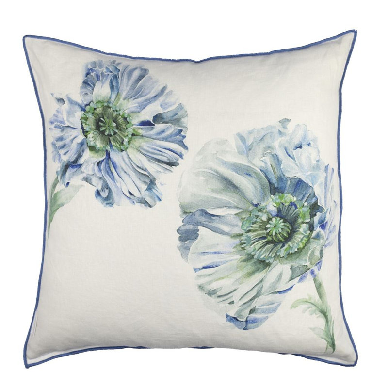 Coquelicot Decorative Pillow, Delft