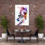 Abstract Color Explosion Abstract Contemporary Modern Violet Wall Art Print-135618932