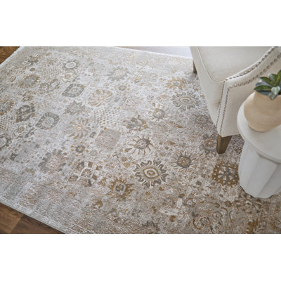 Tapis ivoire et floral traditionnel Cadiz