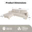 2-Piece 90" Upholstered L-Shaped Fabric Corner Sofa-2010216023
