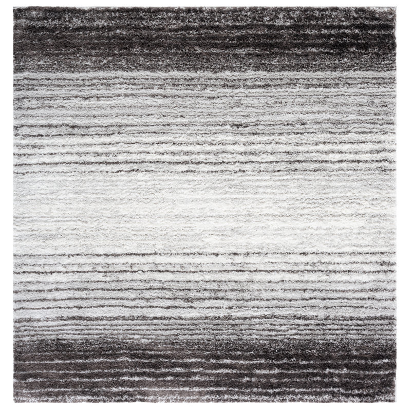 Tapis gris / gris foncé Omaury, Carré 7 pi