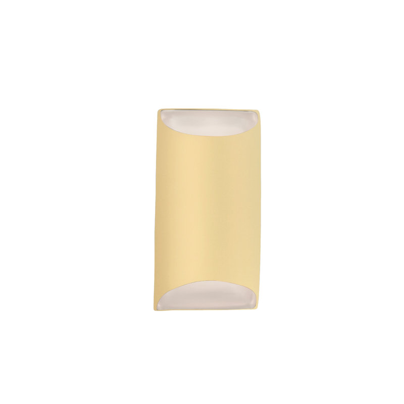 Beda Ceramic LED Wall Light, 10.75" H x 5.5" W x 4" D, Muted Yellow
