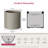 10in. Small Stone Gray(Upgraded Interior) Concrete Tall Round Planter Pot Cylindrical Flower Planter with Drainage Hole-75778893-75778886