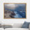 «Coastal Beach» IDÉE4WALL, reproduction d'art sur toile encadrée, pastel marin, océan, horizon, nature sauvage, illustrations, beaux-arts, paysage décoratif, détente / calme pour le salon, la chambre à coucher, le bureau, impression sur toile
