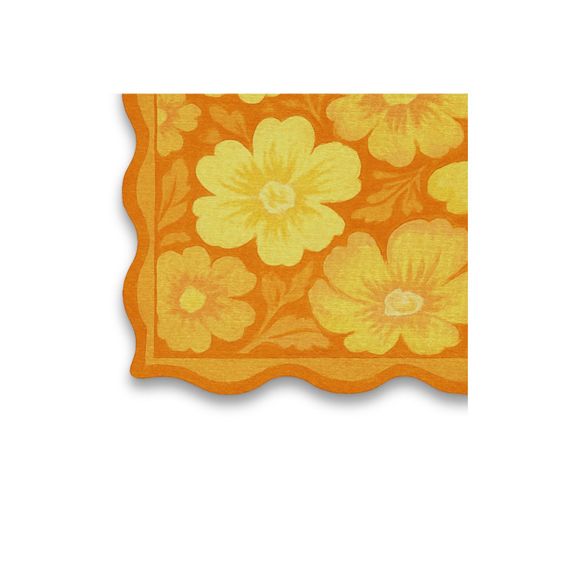 Tapis orange tissé lavable Mosso, 2'6" x 9'10"