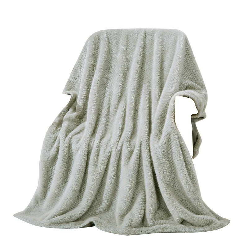 Jeté en fausse fourrure Luxury 50 x 70, Vert clair