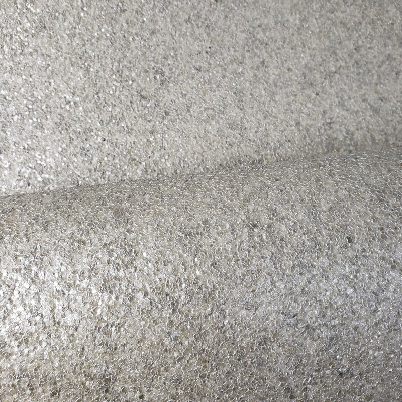 Joselina gray Silver Natural Real Terra Mica Stone Wallpaper Plain Glitter effect