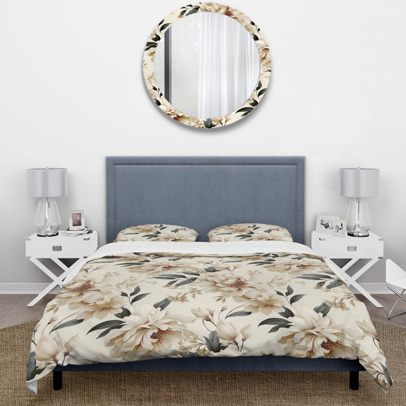 Minimalist Chic Victorian Pattern - Ensemble de housse de couette à motif floral