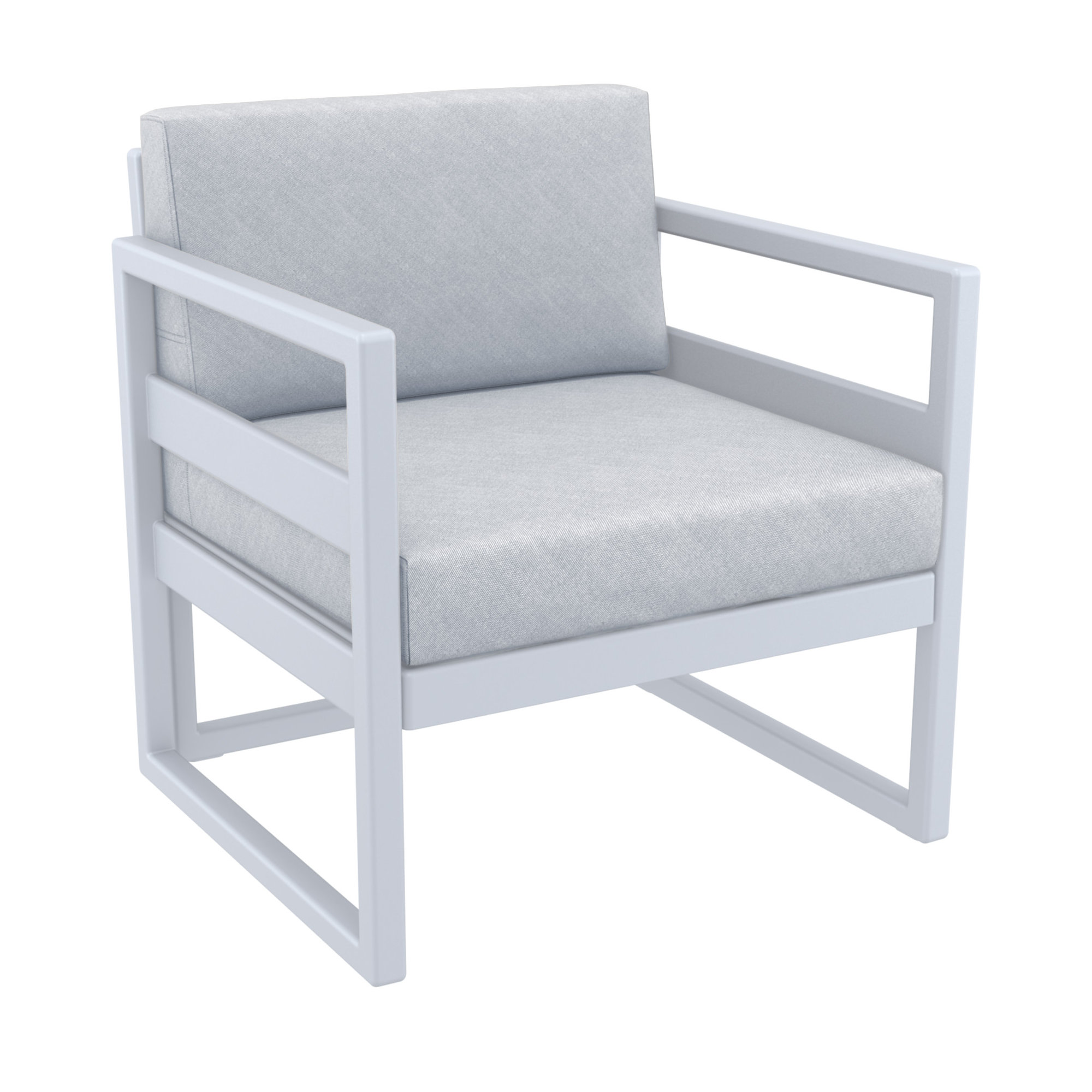 Lane Outdoor Lounge Chair, Canvas Granite Sunbrella® Canvas, Silver/Gray