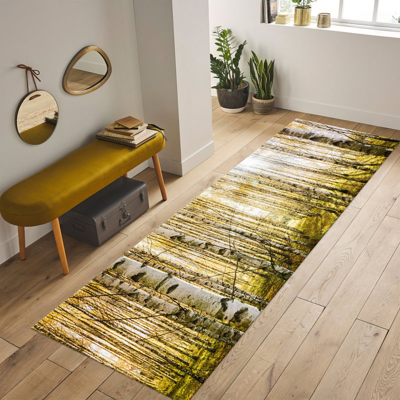 Floral Medallion Printed Rug in Soft Pastel Colors for Elegant Home Decor Made from Durable Non Woven Material