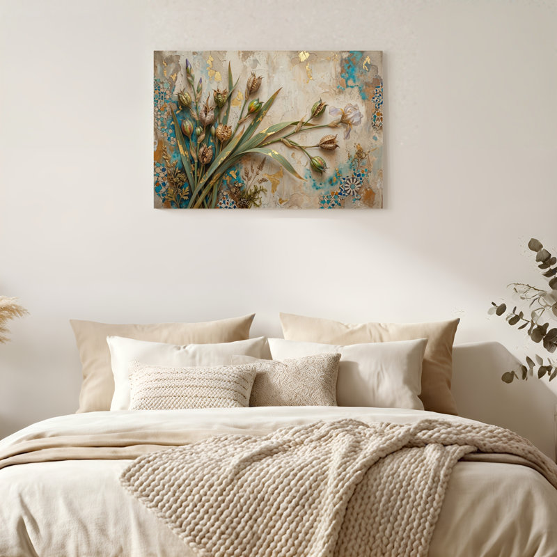 «Gallery Wrap», art mural sur toile pour le salon, la chambre à coucher, le bureau ou le vestibule - décoration murale décorative avec art floral