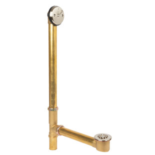 Trip Lever Leg Tub Drain with Overflow