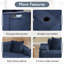 Canapé d'appoint 61 po en forme de fausse fourrure avec coussins et porte-gobelets et poche latérale-853310177-853310176