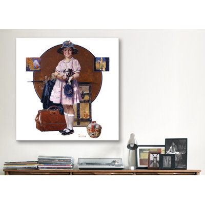 Rihamna " Vacation's Over (Girl Returning From Summer Trip) " Painting Print