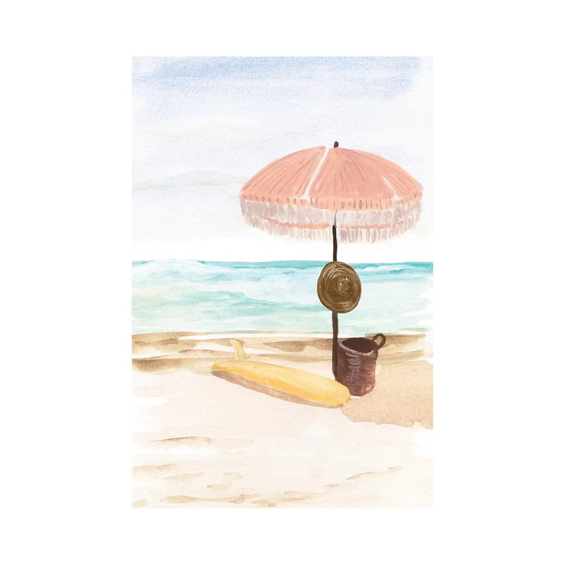 «Parasol» par Sabina Fenn - peinture sur toile tendue, H 12 po x l 8 po x P 0,75 po