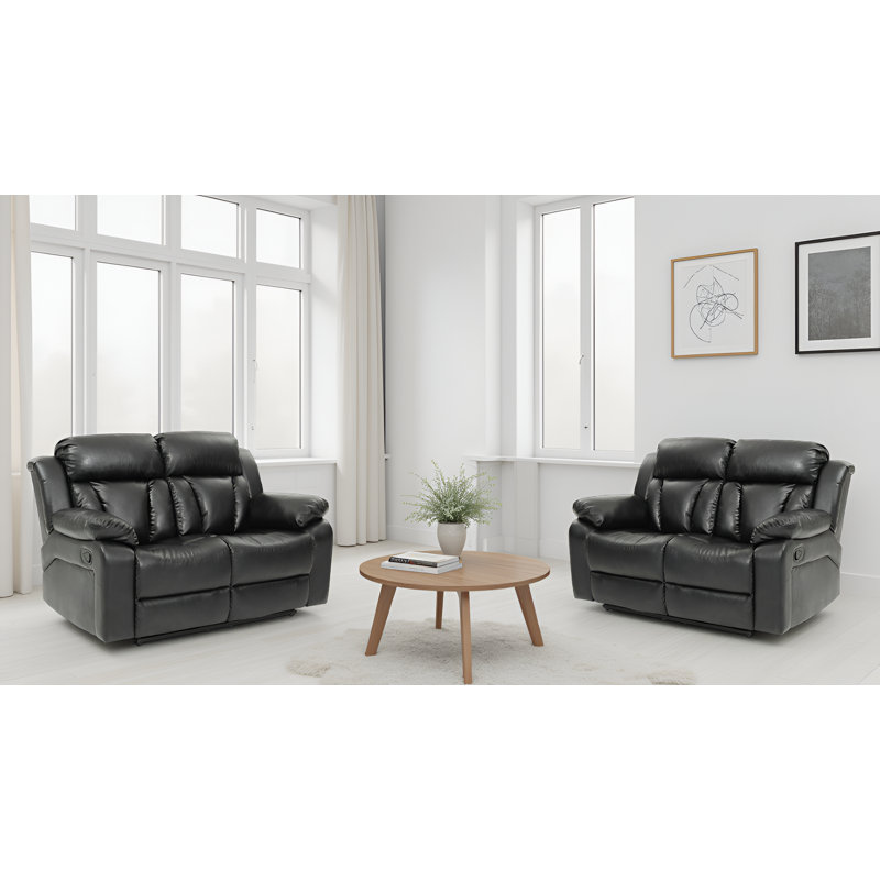 Causeuse inclinable noire Novellara, Noir
