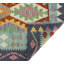 Tapis bleu à tissage plat Raquel