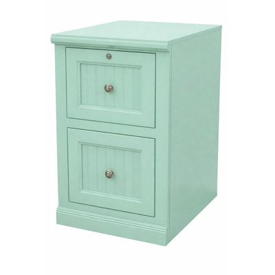 18.25'' Wide 2 -Drawer Solid Wood File Cabinet