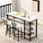 Modern 3-Piece Bar Table Set with PU Cushion Stools & 3-Tier Storage-1651480216