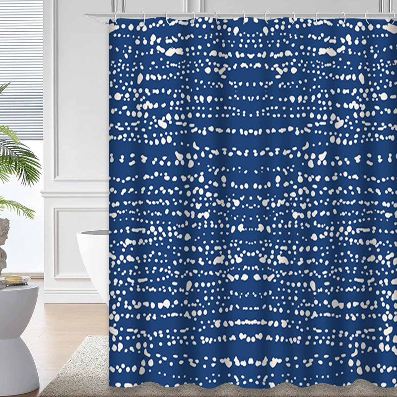 Rideau de douche abstrait abstrait japonais avec 12 crochets, L 72 po x l 72 po