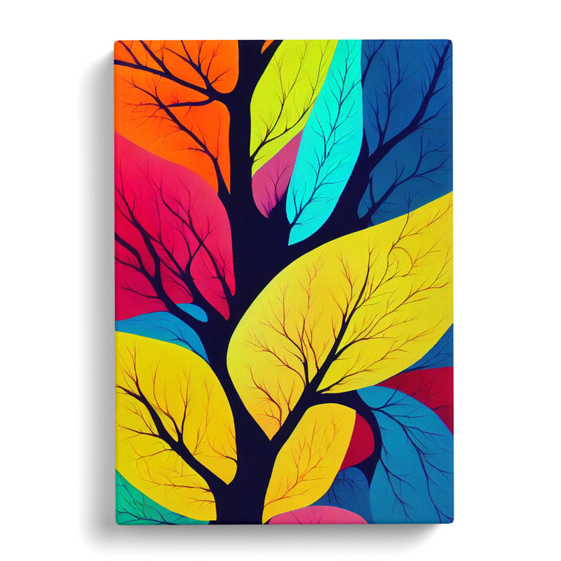 Tree Gouache - Wrapped Canvas, 60cm H x 40cm W x 3cm D