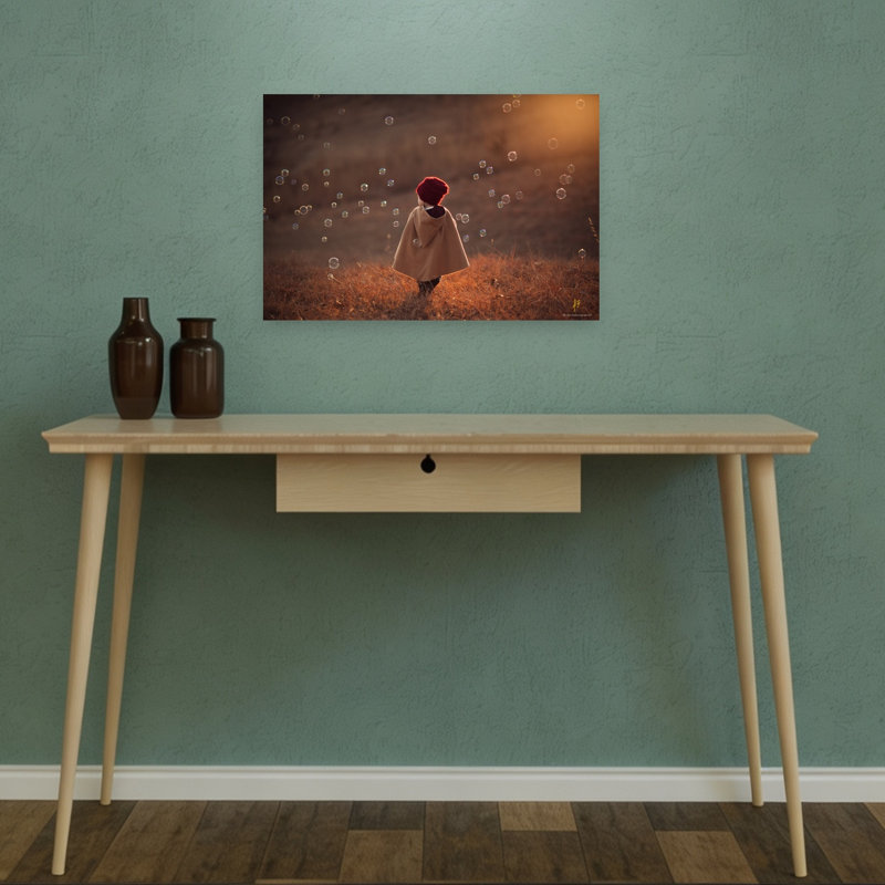 Reproduction d'art abstrait paysage d'enfant, H 12 po x l 18 po