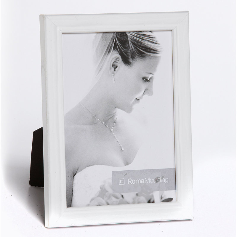 Cadre photo Catron, Blanc étincelant, 5 po x 7 po