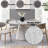 Kacey Natural Finish Engineered Stone Round Dining Table