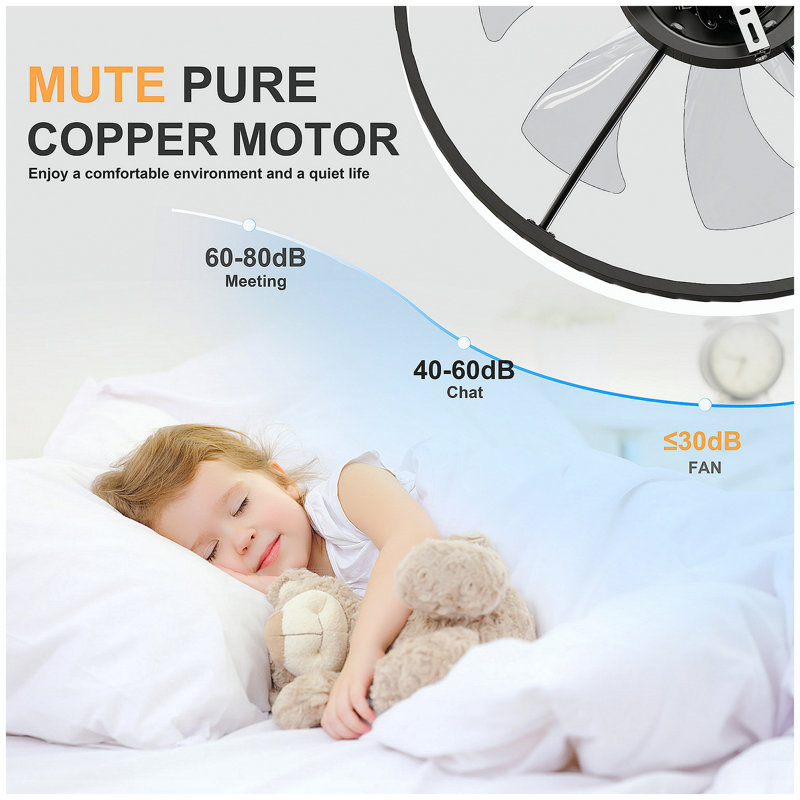 Ventilateur de plafond ultra-mince NOIR avec télécommande et contrôle d'application - lampe de ventilateur moderne encastrée de 23,6 po, 6 vitesses de ventilateur, luminosité réglable, température de couleur de 3000 K à 6500 K pour le salon de la chambre à coucher