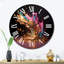 Horloge murale abstraite Sudden Joy - rose et or abstrait II-93380768