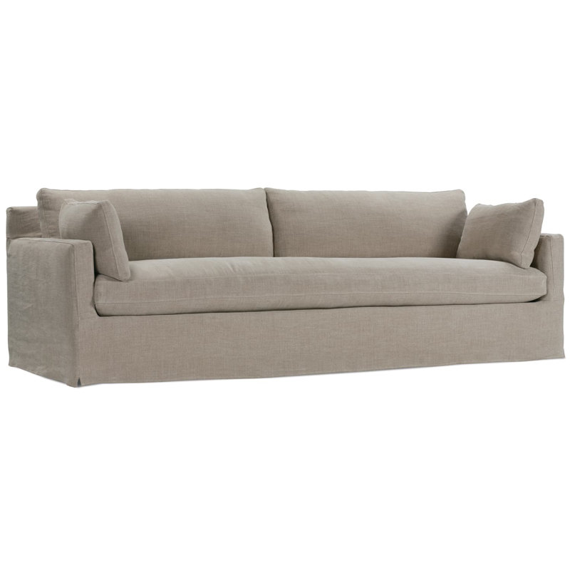 Sylvie Extra Long Sofa (Bench Cushion), 35" H x 100" W x 39" D, Malt Linen (13961-86)