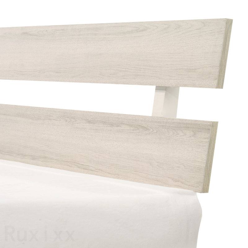 Mobilier de chambre à coucher 1pc, Blanc délavé, Très grand lit